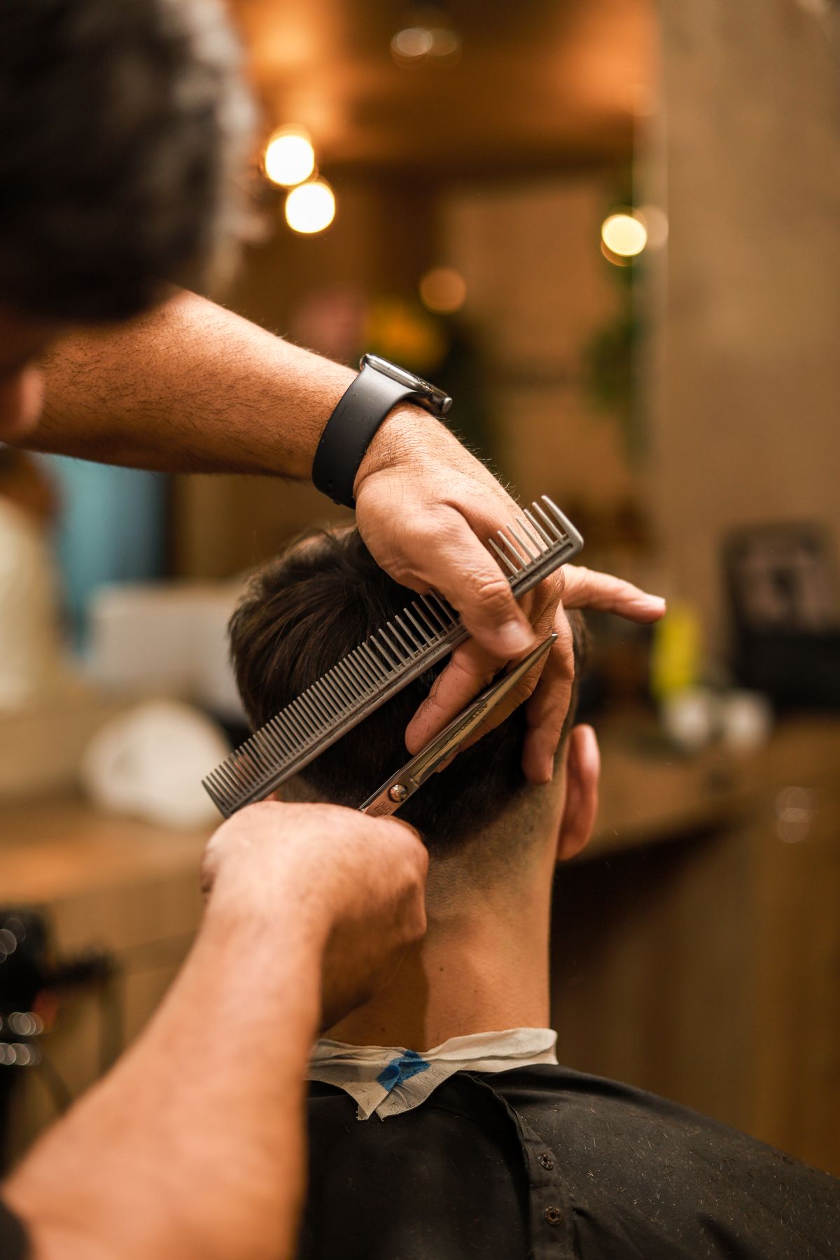 Beard line-up close detail